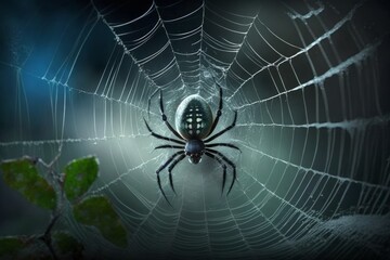 spider in spider web, generative AI