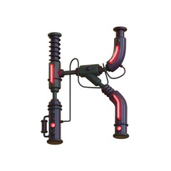 Future Machine 3d Alphabet or Lettering PNG Images - View 2