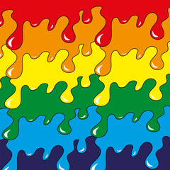 Rainbow with flowing textured. Colorful background with streaks.