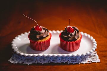cupcake with cherry