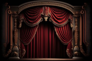 Theatre stage. AI generated
