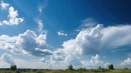 Beatiful sky with comolus clouds