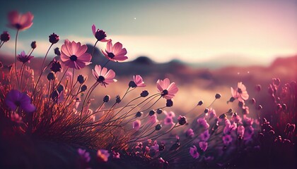 Vintage landscape nature background vintage style