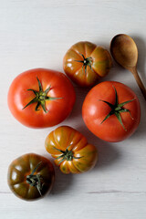 Variety of red salad tomatoes