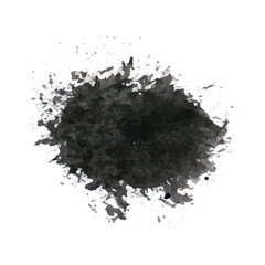 Fototapeta premium Black watercolor splash. Abstract watercolor splatter design. Watercolor creative shapes design 