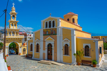 Church of Evangelistria at Greek town Palaiochora at Crete island