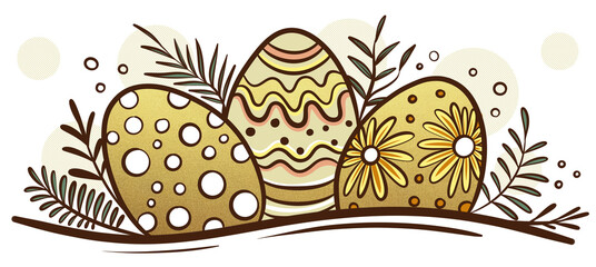 Easter eggs illustration
