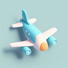 Fototapeta premium 3d airplane icon