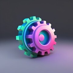 3d icon gears