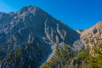Samaria gorge at Greek island Crete