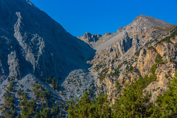 Samaria gorge at Greek island Crete