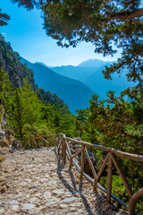 Samaria gorge at Greek island Crete