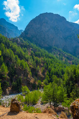 Samaria gorge at Greek island Crete