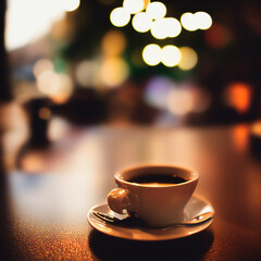 cup of coffee on the table