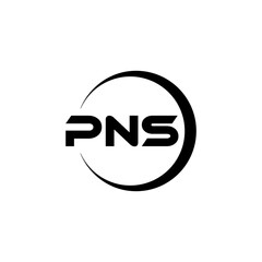 PNS letter logo design with white background in illustrator, cube logo, vector logo, modern alphabet font overlap style. calligraphy designs for logo, Poster, Invitation, etc.
