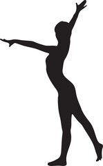 Fototapeta na wymiar ballet silhouettes