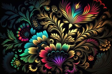 polish traditional pattern wallpaper, background, graphic, ai generated