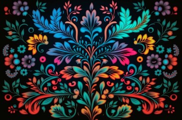 Fototapeta na wymiar polish traditional pattern wallpaper, background, graphic, ai generated