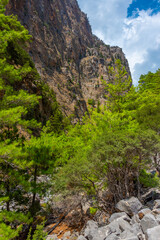 Samaria gorge at Greek island Crete