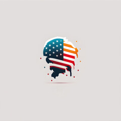 United States of America flag patriotic badge