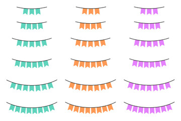 ガーランドのイラスト素材セット