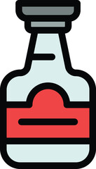 Soy sauce icon. Outline Soy sauce vector icon for web design isolated on white background color flat