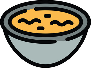 Asian soy sauce icon. Outline Asian soy sauce vector icon for web design isolated on white background color flat