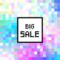 Big spring sale colorful banner - mosaic background