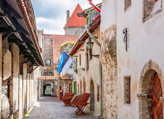 St. Catherine`s Passage in old town, Tallinn, Estonia