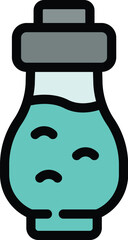 Soy sauce ingredient icon. Outline Soy sauce ingredient vector icon for web design isolated on white background color flat