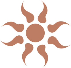 Sun, mandala, Flower element. Design icon
