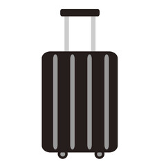 黒いスーツケース。旅行のコンセプト。