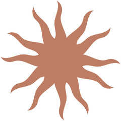 Sun, mandala, Flower element. Design icon