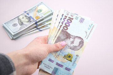 American dollars and Ukrainian hryvnia. The concept of the exchange rate.