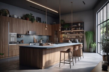 Beautifully designed kitchen Generative_AI