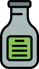 Wasabi sauce icon. Outline Wasabi sauce vector icon for web design isolated on white background color flat