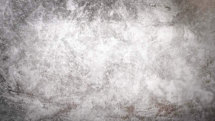 White gray grey grunge old aged retro vintage stone concrete cement blackboard chalkboard wall floor texture, with cracks - Abstract background banner pattern design template.