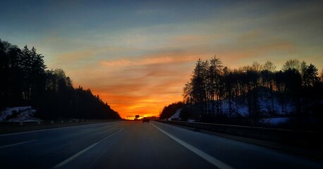 Fototapeta premium sunset in the city