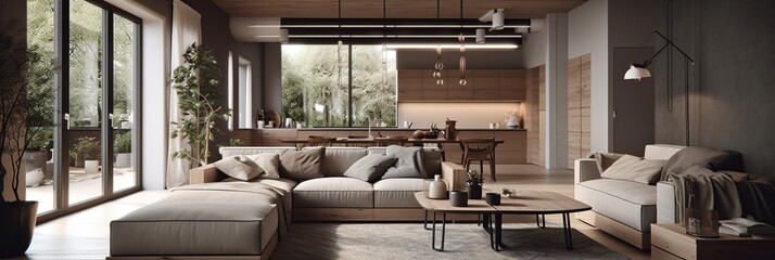 Minimalist and Clean Living Area With Earthy Tones