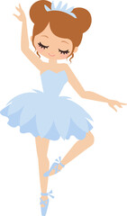 Cute Little Ballerina Blue Tutu