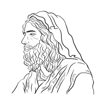 Hand drawn Jesus , Jesus line art,
Jesus silhouette