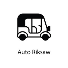 Fototapeta premium Auto rikshaw icon design stock illustration