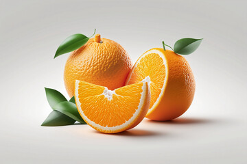 bright and zesty oranges in a white bowl isolated on white background for your vitamin c boost and refreshment. generative ai