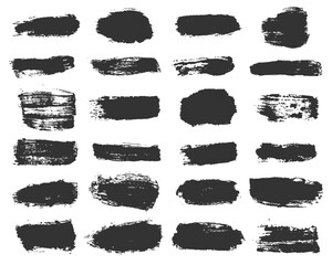 Big collection of white paint, ink brush strokes, brushes, lines, grungy. Dirty distress texture banners for social networks story and posts. Dirty art design elements. Vector illustration, eps 10.