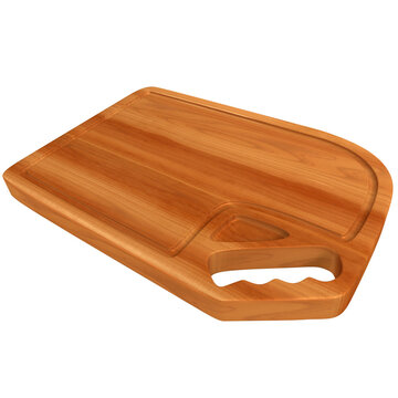 Brown wooden cutting board for mea