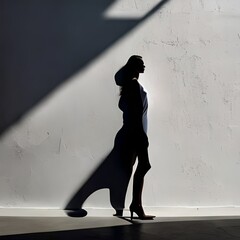 Generative Ai: silhouette of a woman