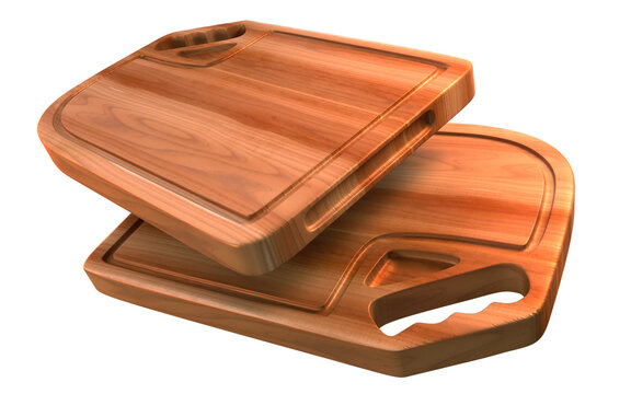Brown wooden cutting board for mea