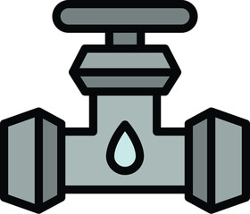 Kerosene pipeline icon. Outline Kerosene pipeline vector icon for web design isolated on white background color flat