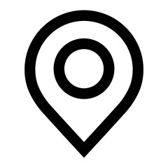 Map pointer line outline icon.
