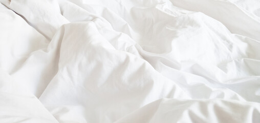 White background from a messy bedsheet